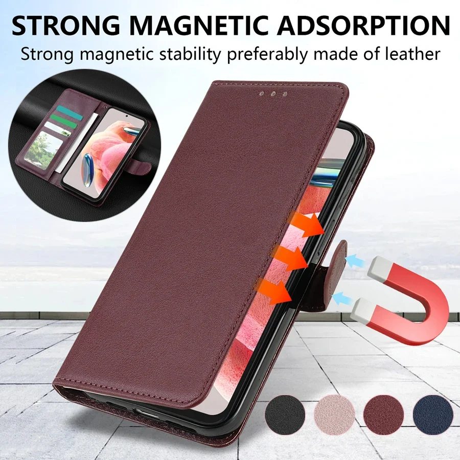 Brieftasche mit Kartensteckplatz, Fotorahmen, Ständer, klassischer Stil, magnetische Flip-Ledertasche für Xiaomi 14T 14T Pro, stoßfeste Kartentasche