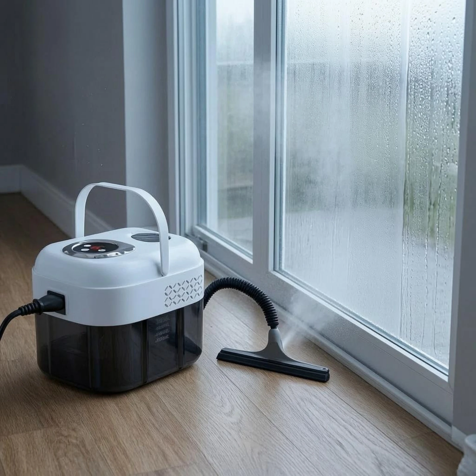 

Handheld Steam Cleaner Flexible Hose High-Pressure Steam Cleaner Transparent Water Reservoir Built-in Handle