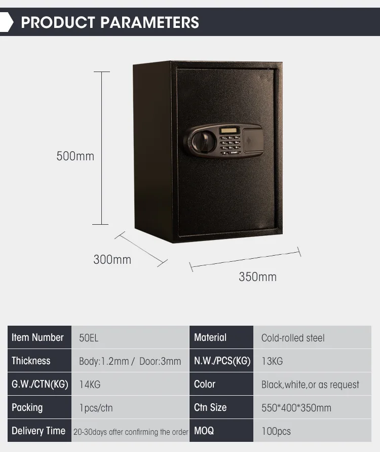 Imagem -02 - Pequeno Eletrônico Senha Safe Box Painel ce ou Rosh Certified