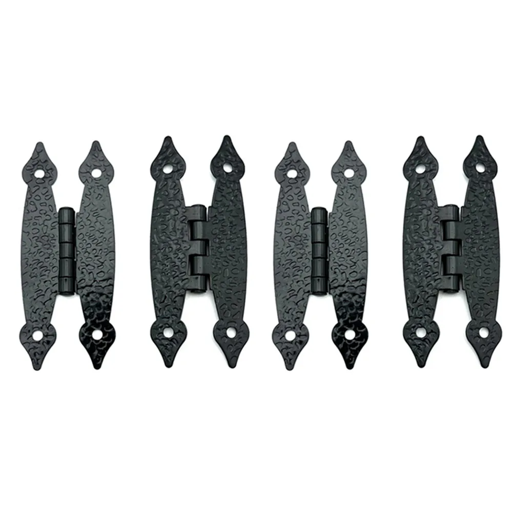 4 Pack 3.5 Inch  Antique Iron H-Shaped Cabinet Hinge Cabinet Door Small Hinge