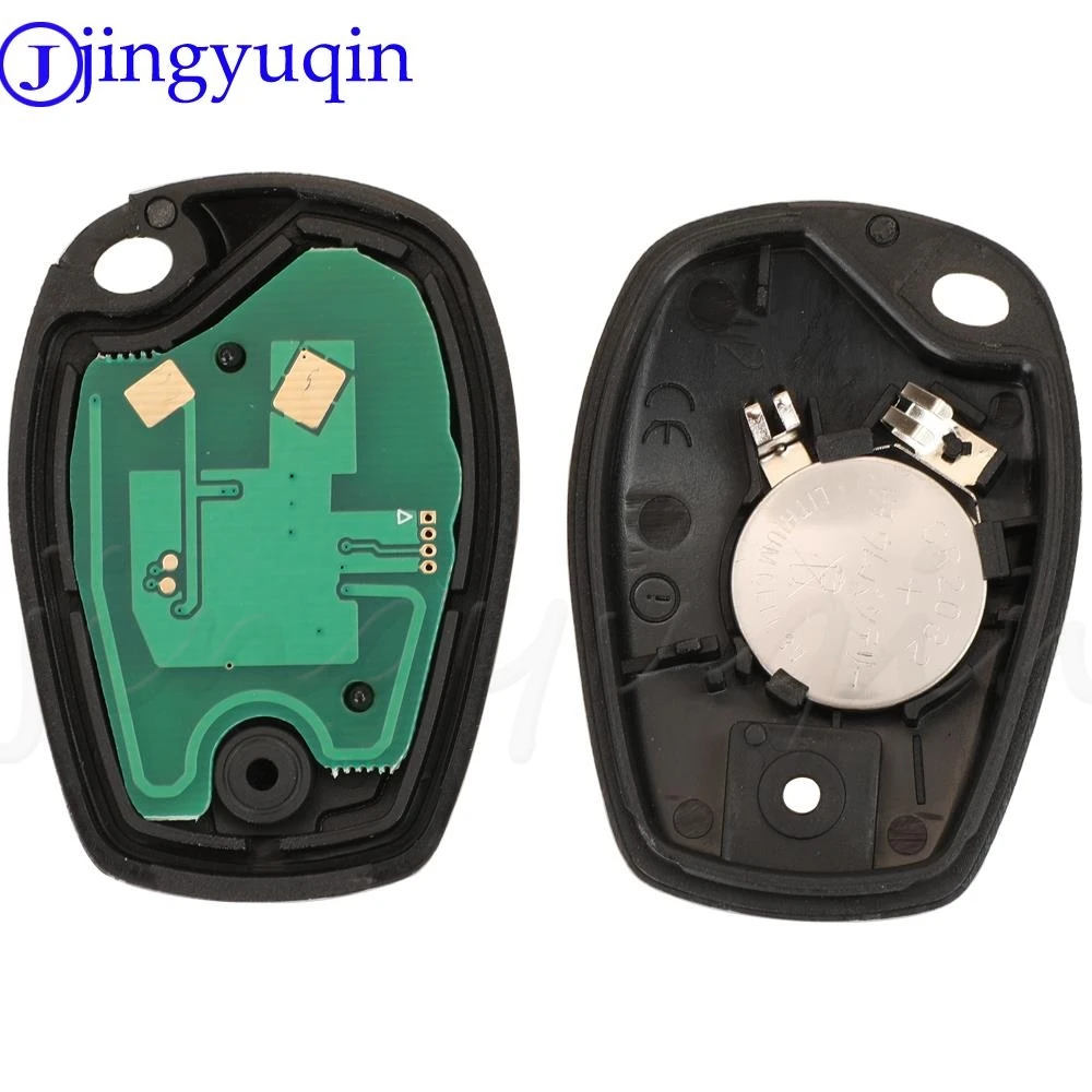 jingyuqin 2  Buttons Remote Key For Renault Duster Modus Clio 3 Twingo DACIA Logan Sandero Kangoo 433MHz PCF7947/46/52E Chip