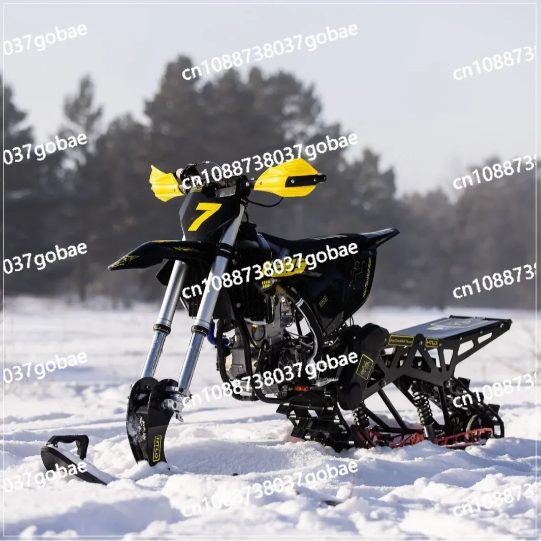 Snowmobiles, track motocross, high speed