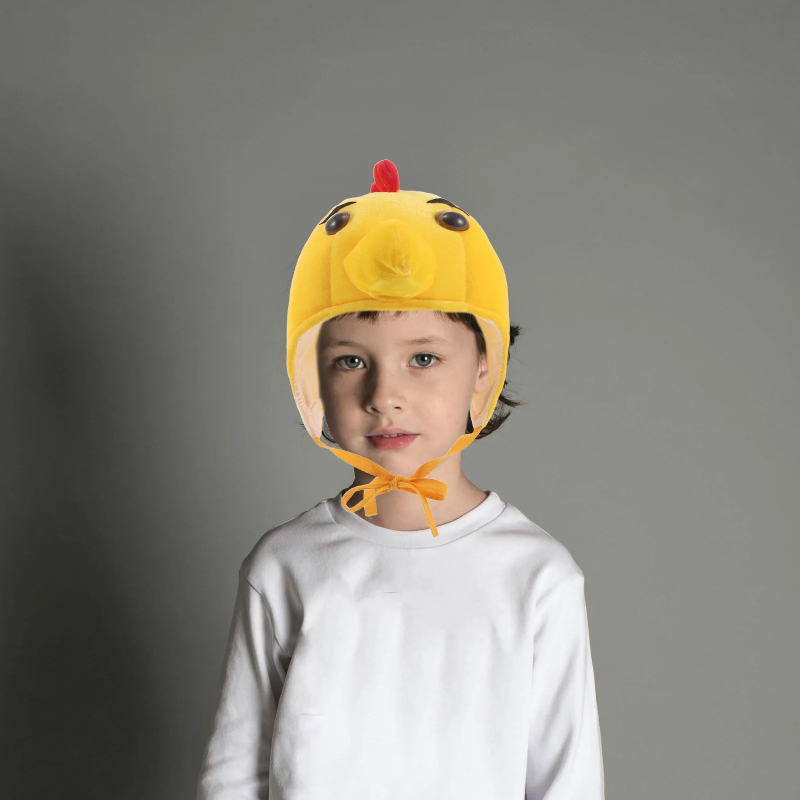 Yellow Little Chick Headband Chicken Animal Hat Soft Party Cap Christmas Costume Thanksgiving Cosplay Prop Funny Novelty