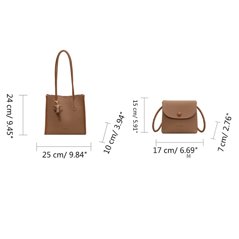 Fashion Bucket Bags for Girl with Small Crossbody Bag Solid Color Shoulder Bag