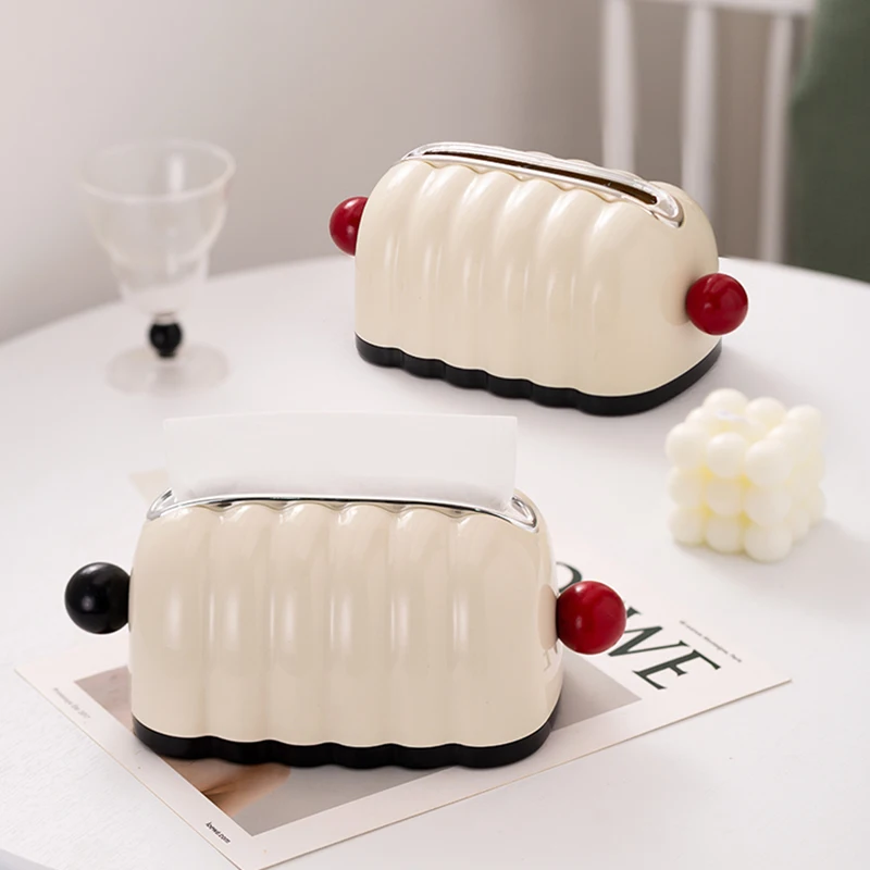 【Epeiushome】 Shell Tissue Box Household Desktop Paper Box Nordic Ins Style Light Luxury Napkin Fidelity Box