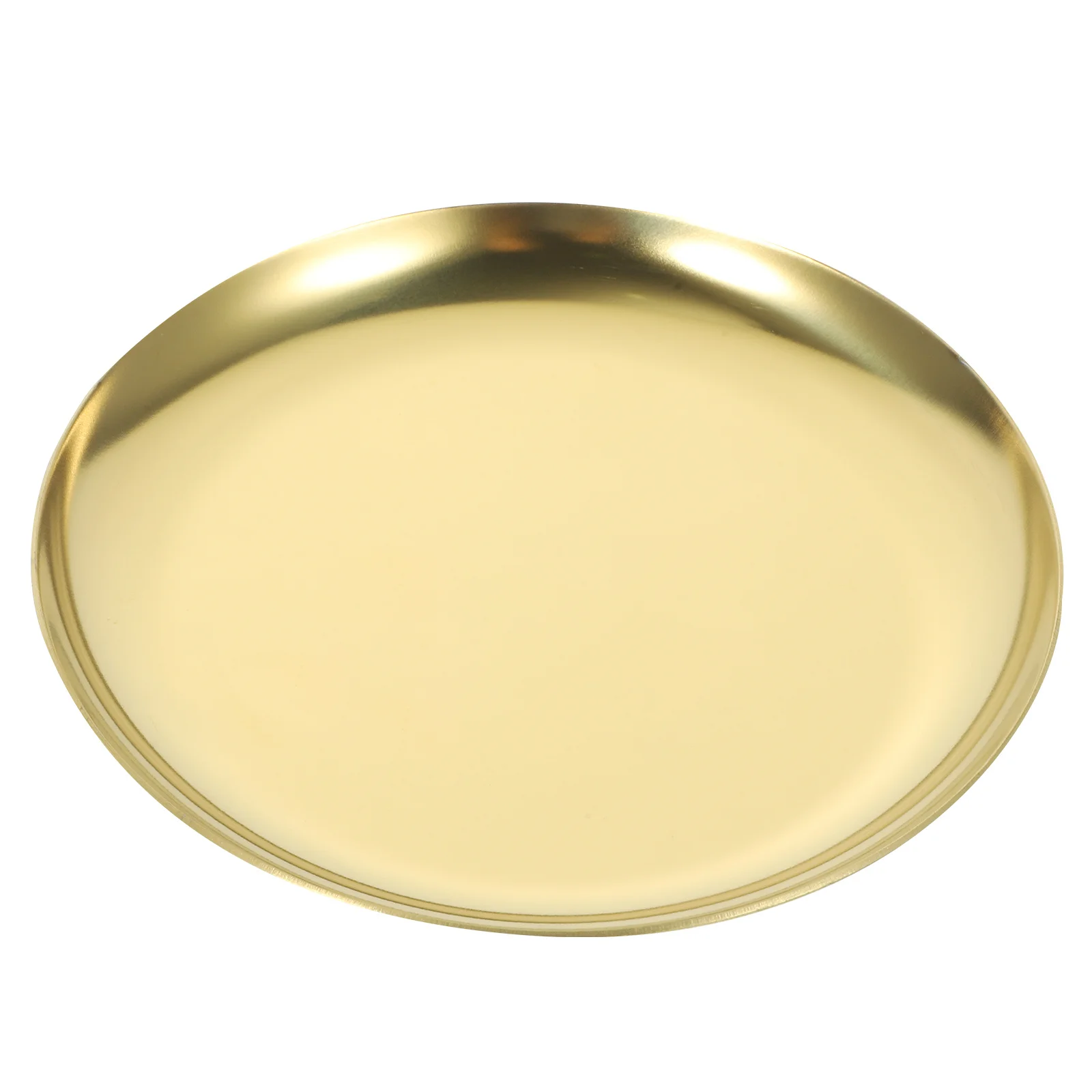 

Stainless Steel Round Jewelry Organizer Tray Ring Holder Jewelry Storage Plate Desktop Vanity Dressing Table Decoration