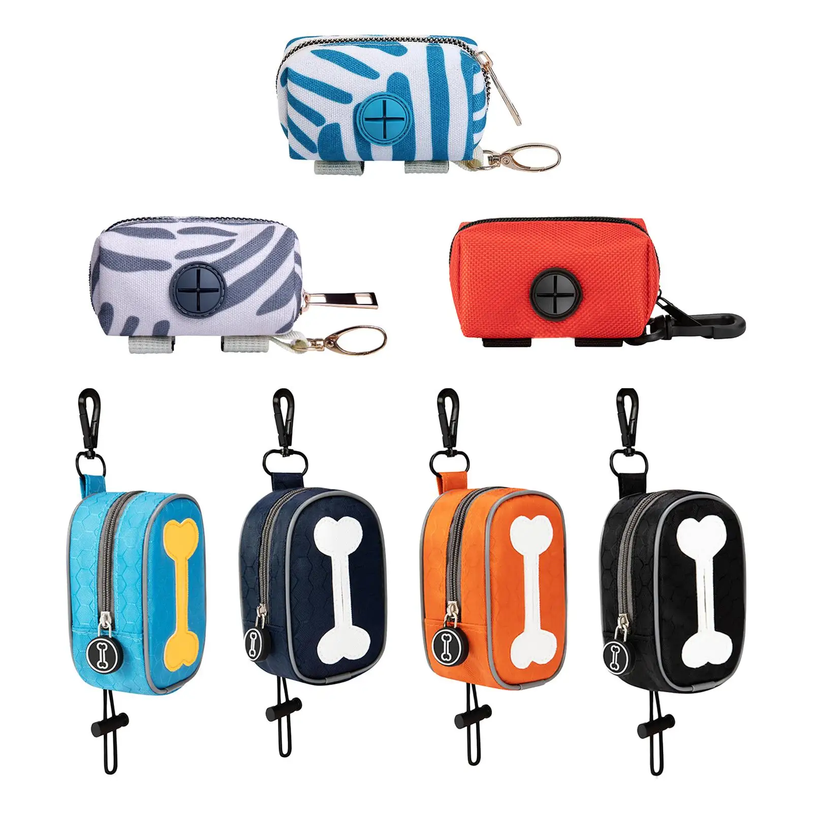 Dog Poop Bag Holder Poo Dropping Sack with Carabiner Clip Waste Bag Carrier for