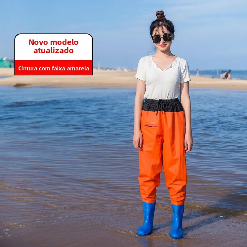 women's-waterproof-overall-beach-rain-boots-children's-sea-water-clothing-pvc-material-four-seasons-universal-fishing-gear