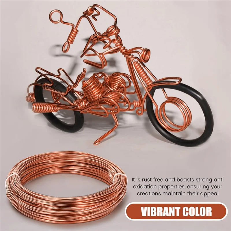 

AAAC-8 Gauge 100 Ft Pure Bare Copper Wire For Jewelry Making, Crafts, And Electroculture Gardening