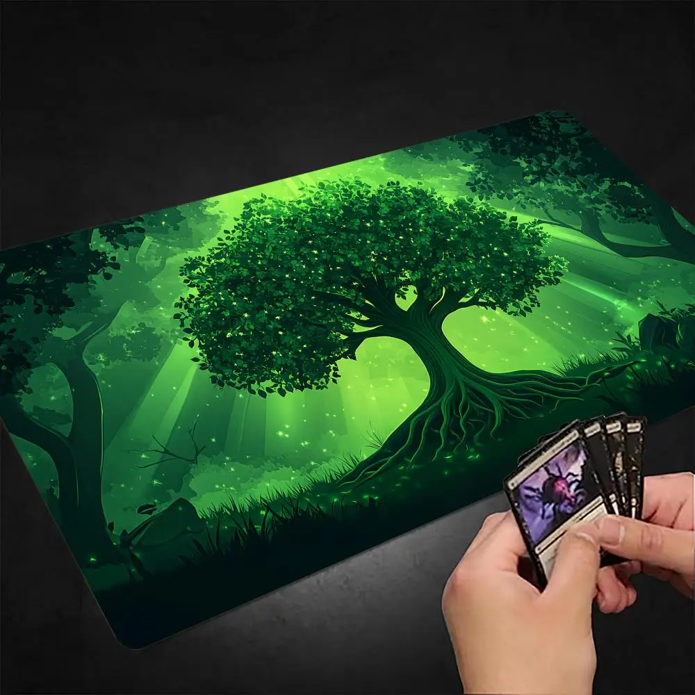 

Fantasy Magic Forest Design MTG Playmat Magic Card Battle Mat Non-Slip Durable 35X60CM Commander playmat tapete mtg Gaming pad