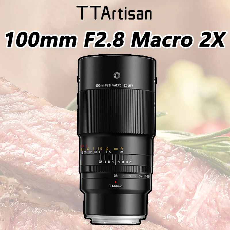 

TTArtisan 100mm F2.8 2X Macro lens for Sony E Fuji X Nikon Z F Canon RF EF Lumix L mount digitales and SLR camera fotografica