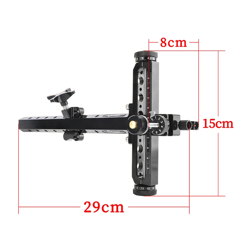 1Set Archery Recurve Aluminum Alloy Bow Sight 1 Pins Sight Adjustable Outdoor Sports Bow and Arrow Hunitng Shooting Accessories