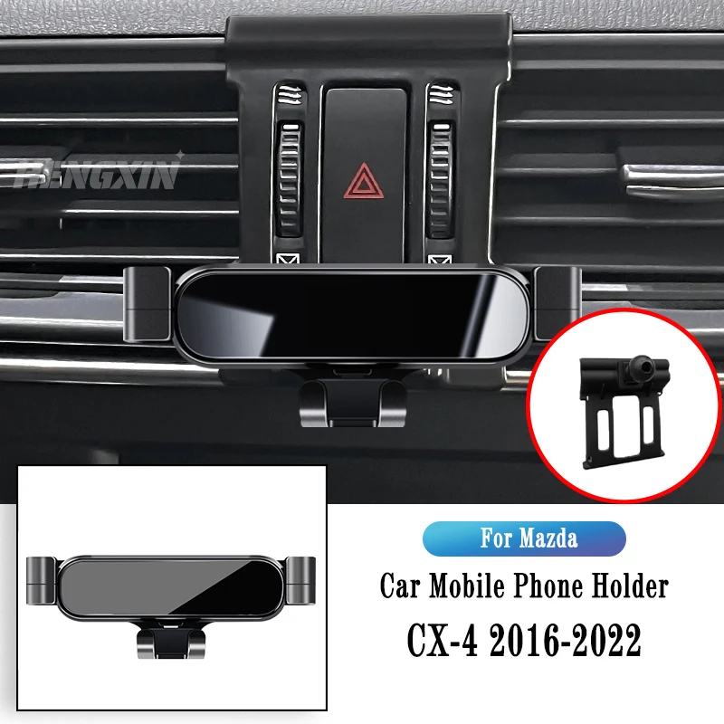 

Car Phone Holder For Mazda CX-4 CX 4 2016-2022 Gravity Navigation Bracket GPS Stand Air Outlet Clip Rotatable Support