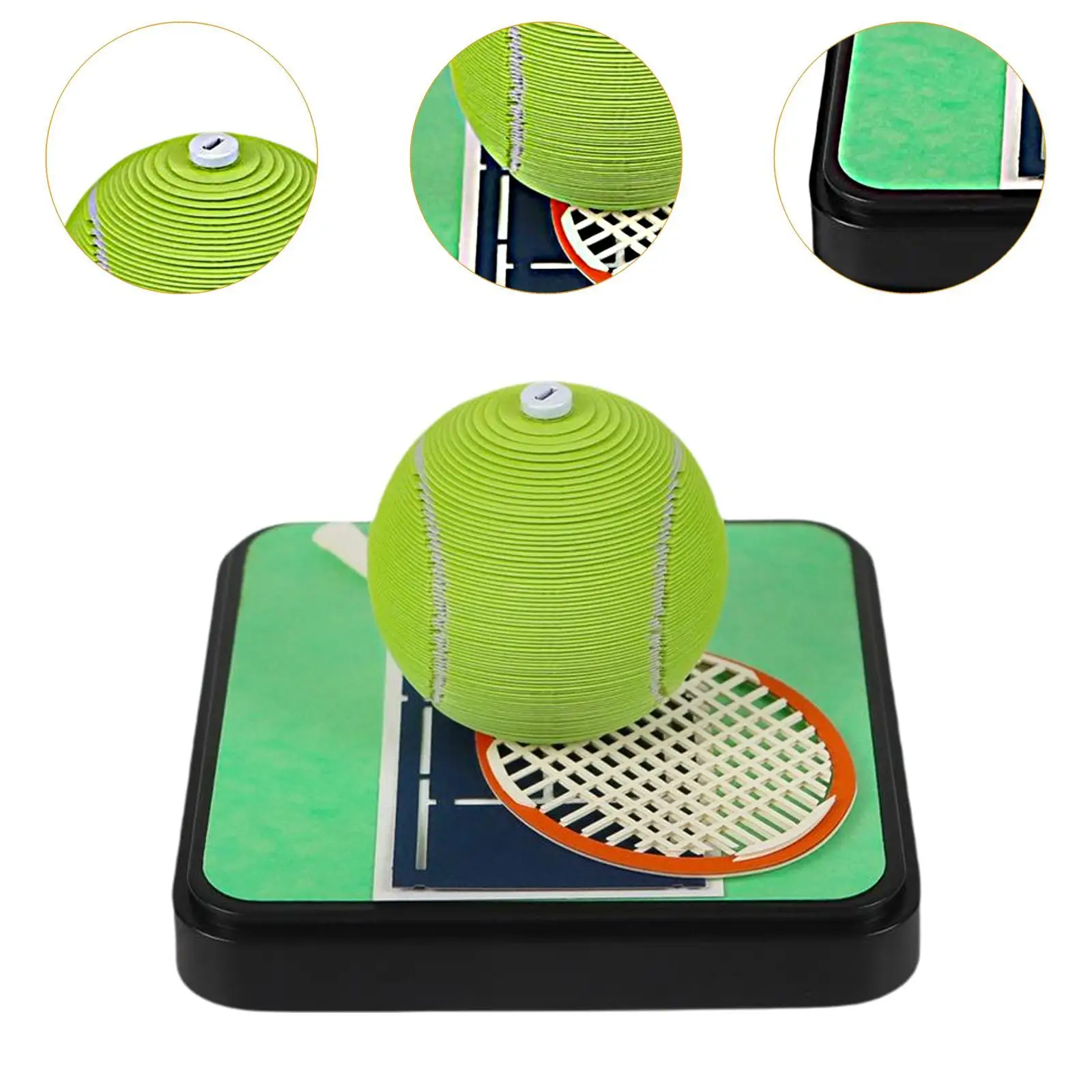 3D Tennis Ball 2025 Desk Calendar Cute New Year Gift Tabletop Ornament