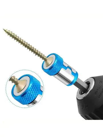 1pc Magnetic Screw Ring Bit Magnetizer Ring Metal Magnetizer Screw, Removable For 1/4 Inch/6.35mm Hex Screwdriver And Power Bits