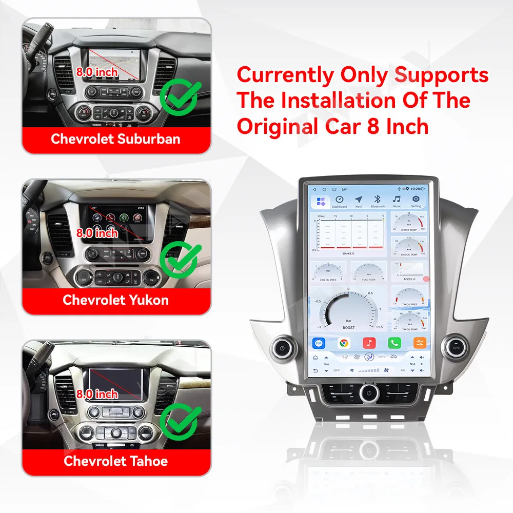 

Автомобильный радиоприемник для GMC Yukon Chevrolet Tahoe Suburban Androfid, стерео мультимедийный видеоплеер, GPS-навигация, головное устройство-