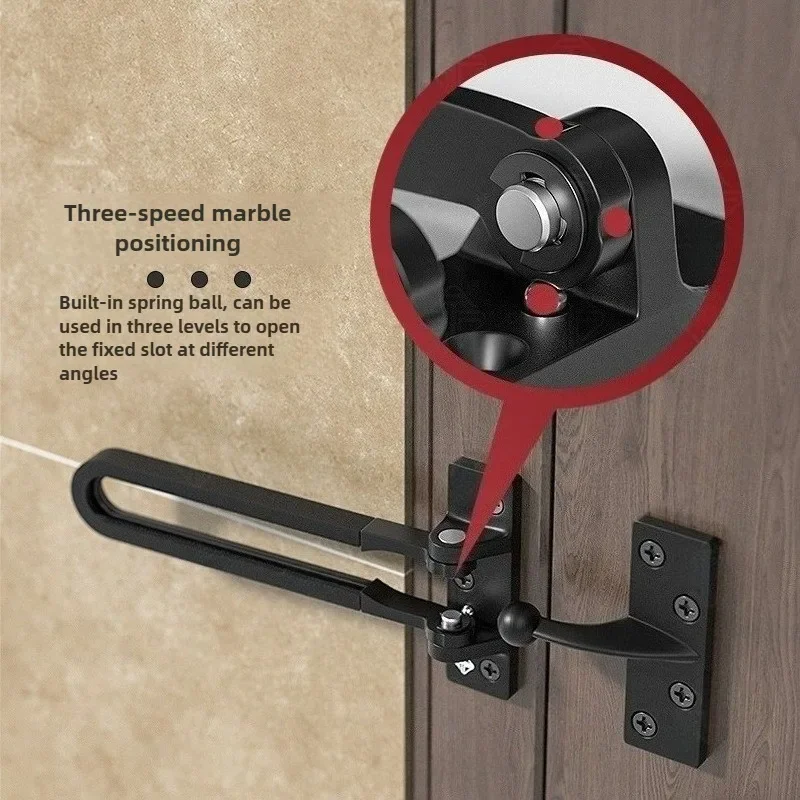 Zinc Alloy Anti-Theft Door Bolt Home Safety Room Door Bar Bedroom Kids Lock Chain Hotel Anti-Lock Buckle