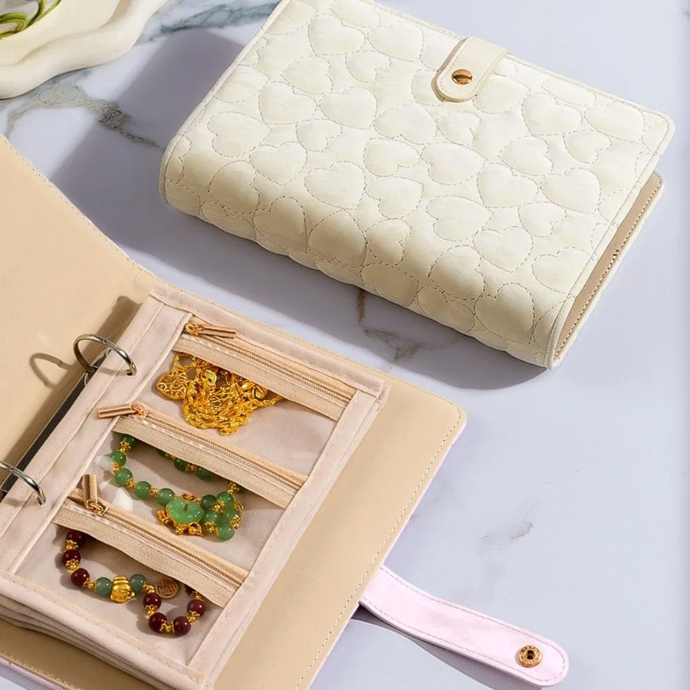 

Leather Jewelry Storage Book Waterproof Transparent Jewelry Packaging Brochure Detachable Loose Leaf Necklace Binder Display Box