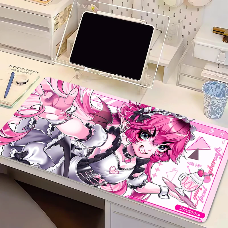 게이밍 키보드 러그 노트북 애니메이션 섹시 소녀 마우스 패드 사무실 PC 귀여운 핑크 확장형 데스크 마우스 매트 PC 게이머 캐비닛 마우스패드