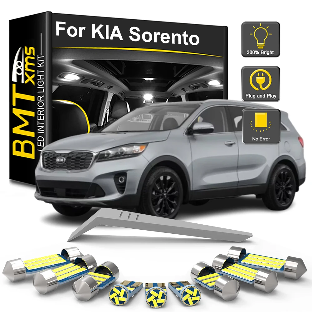 

Комплект светодиодных ламп внутреннего освещения BMTxms Canbus для KIA Sorento UM MQ4 2014-2017 2018 2019 2020 2021 2022 2023 2024 Лампа багажника карты