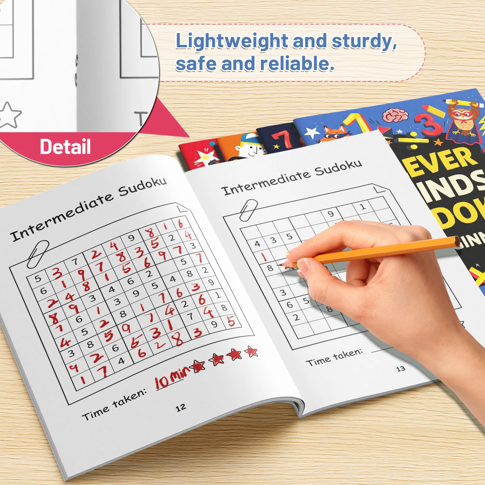 Kids Early Education Sudoku Puzzle Book, Brain Teaser Logic Game Workbook, Number Reasoning Training Book for Toddlers view 5