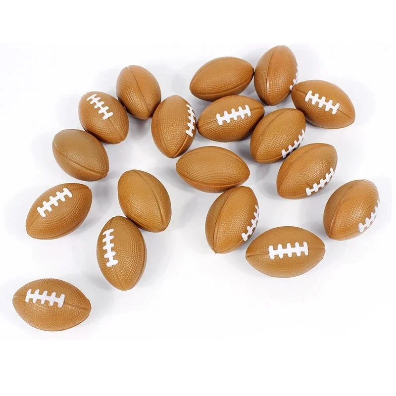 12pcs Mini PU Rugby Balls Set Foam Squeeze Sports Toys for Stress Relief Anxiety Relief School Classroom Reward Party Favor Game