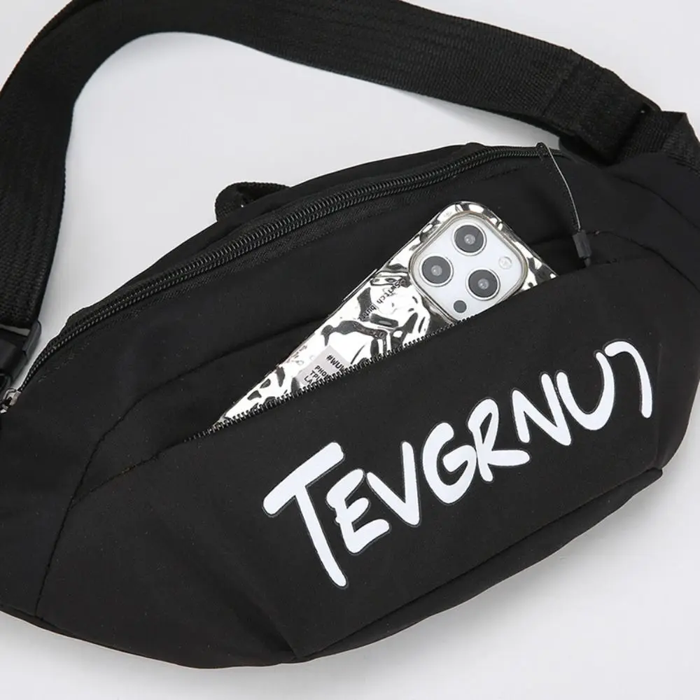 

Модная нейлоновая полиэстеровая мужская поясная сумка, черно-белая нагрудная сумка большой вместимости, многофункциональная сумка через плечо для мужчин и женщин