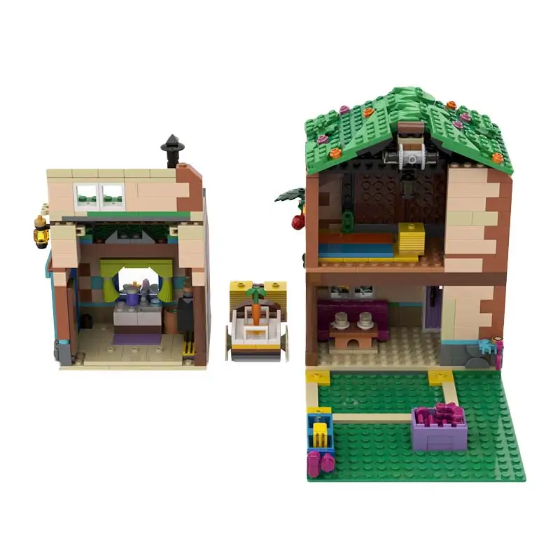 MOC Series Medieval Farm House Model Modular Architecture City Street View Building Blocks DIY Assemble Bricks Toys Gifts