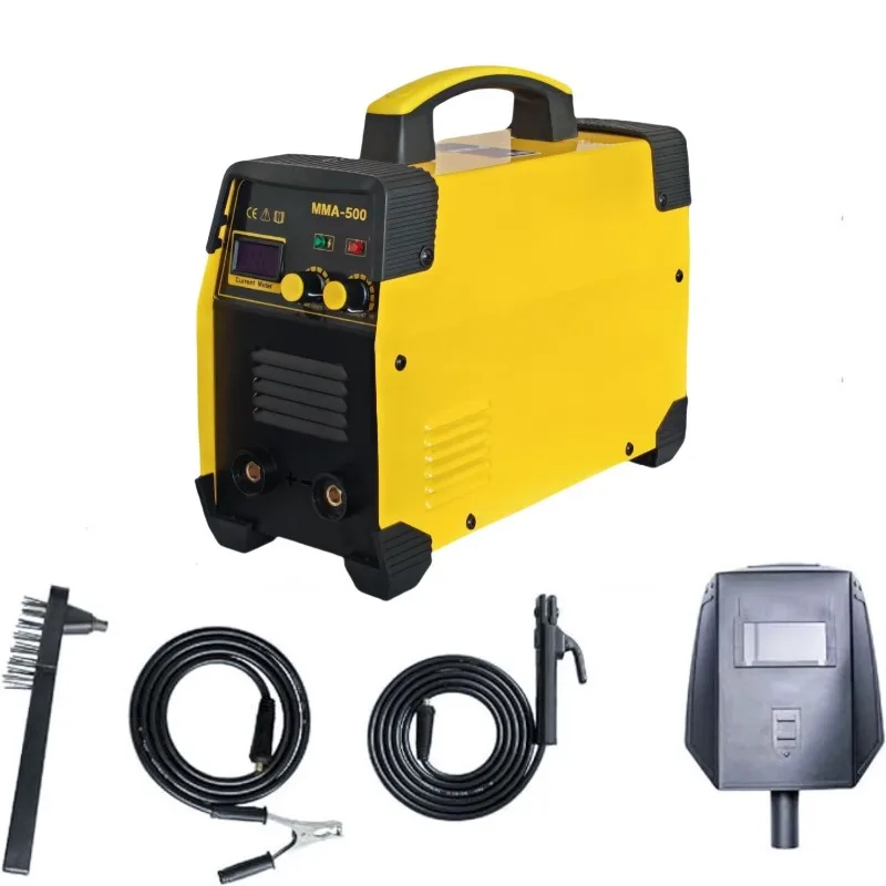 500A Manual ARC Welder 1.8m Cables 60% Duty Cycle 220V DC Motor for Construction Portable IGBT Core Motor Components