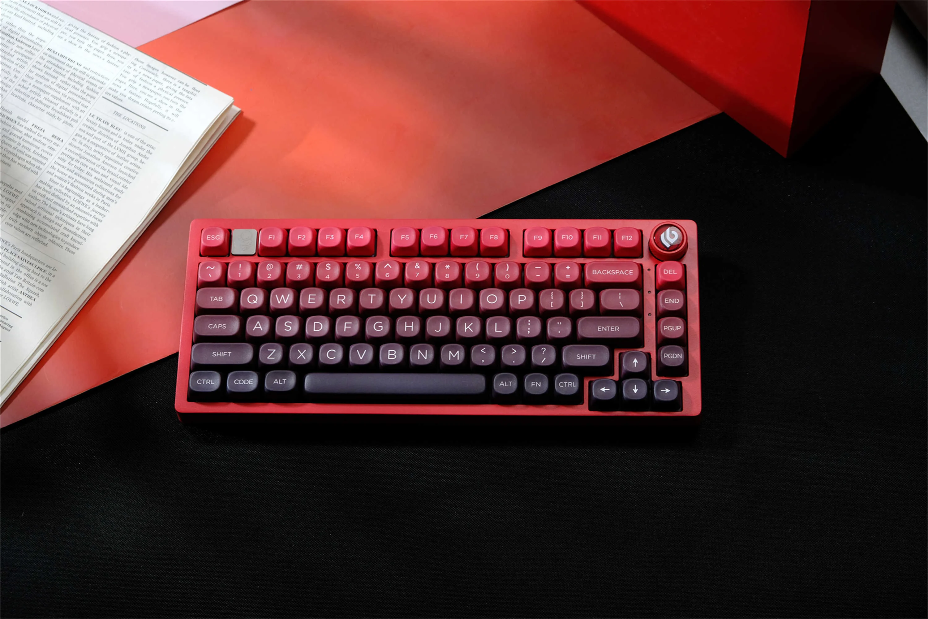 

Red Gradient Keycaps 126 Keys PBT Material MOA Profile Wooting DYE-SUB Personalized For CHERRY MX Switch Mechanical Keyboard
