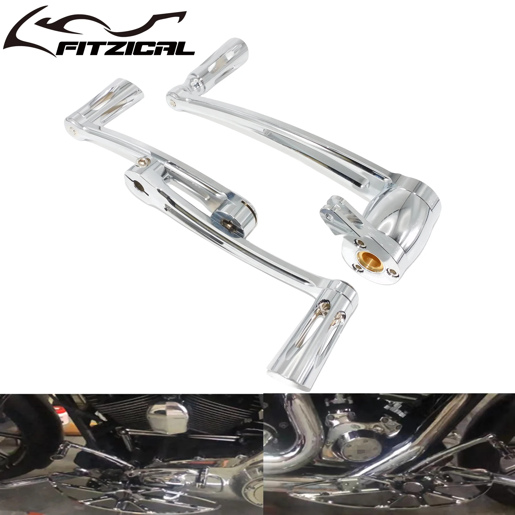 

Motorcycle Chrome Brake Arm Kit Gear Shift Lever Shifter Pegs For Harley Touring Electra Glide Classic FLHTC Road Glide 2008-13