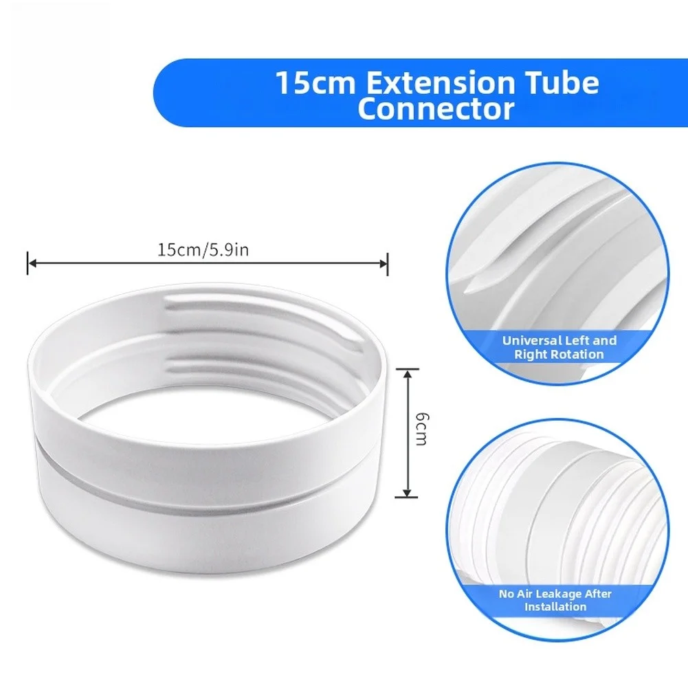 

Exhaust Duct Coupling Adapter for Portable Air Conditioners 15cm Length Compatible with Common 5.9 Inch Vent Pipe