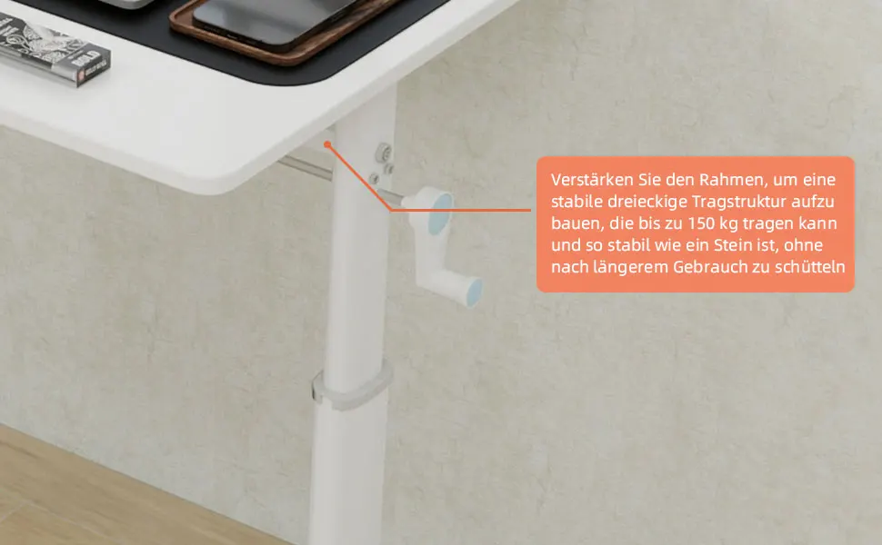 Verstellbarer Schreibtisch für Kinder und Erwachsene – höhenverstellbar, multifunktionaler Schreibtisch für Zuhause/Büro, kompaktes Design – Detail 4