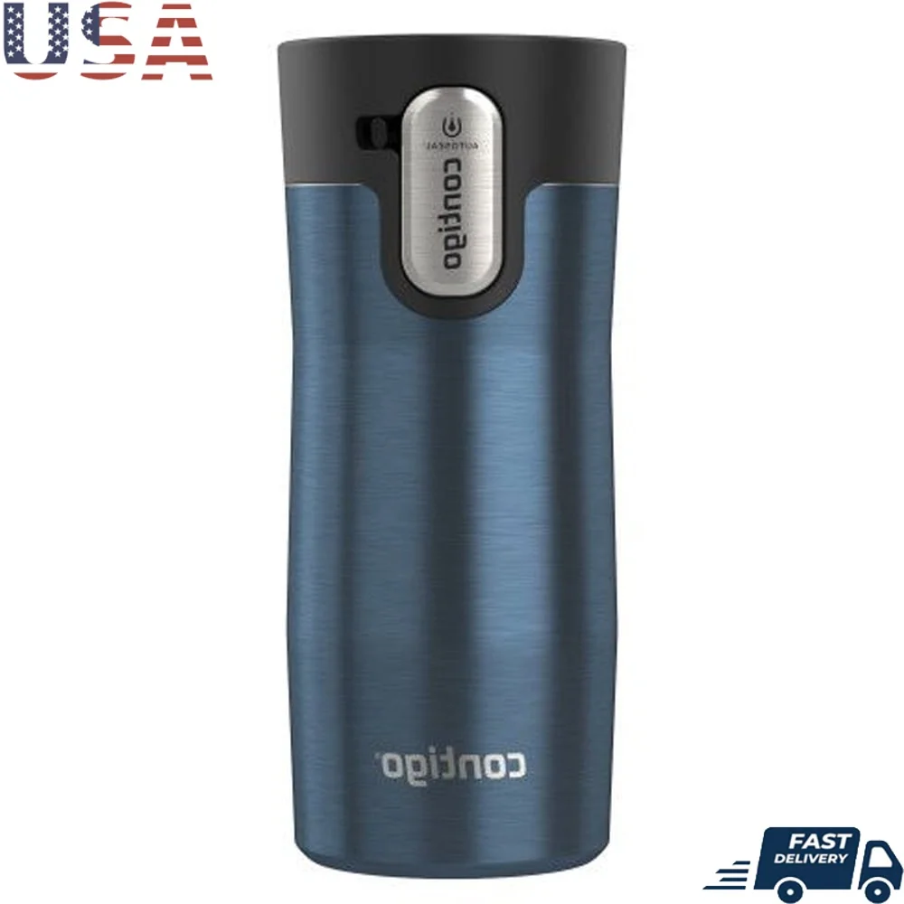 

Изолированная дорожная кружка из нержавеющей стали, автоматическая герметичная термокружка, горячая и холодная, 12 унций, пригородная городская исследовательская, легко чистящаяся посудомоечная машина