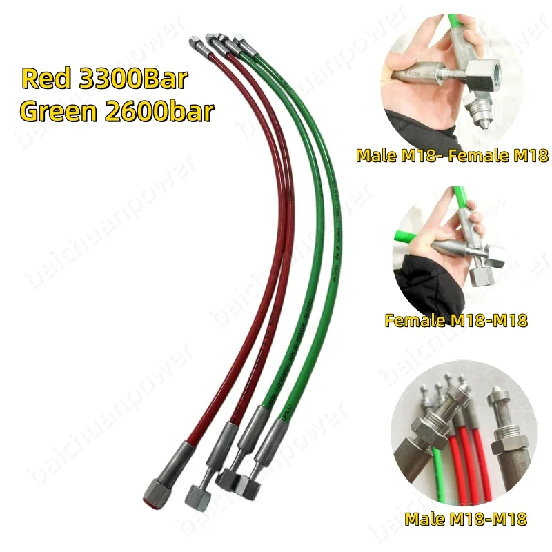 

100cm M18 Diesel Common Rail Tube Male Female Joint Pipe for Bosch EPS815 EPS200 Series Pump Injector Test Bench