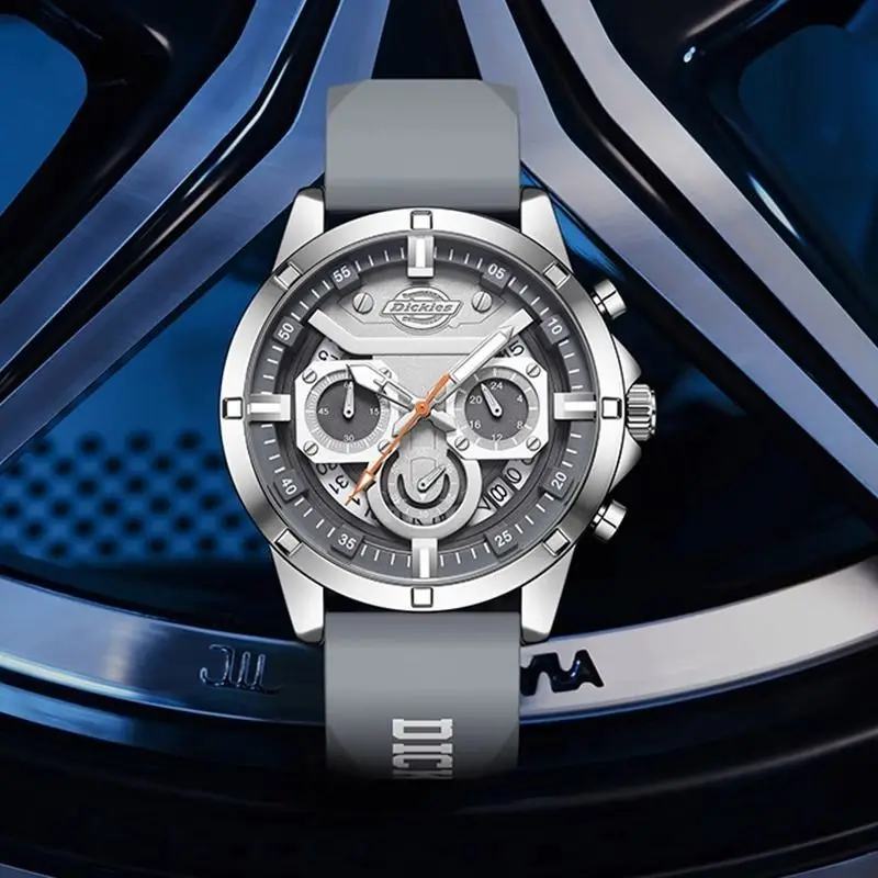 Dickies Three-eye Multi-function Watch, Trend Chronograph Sports Quartz Watch CL528