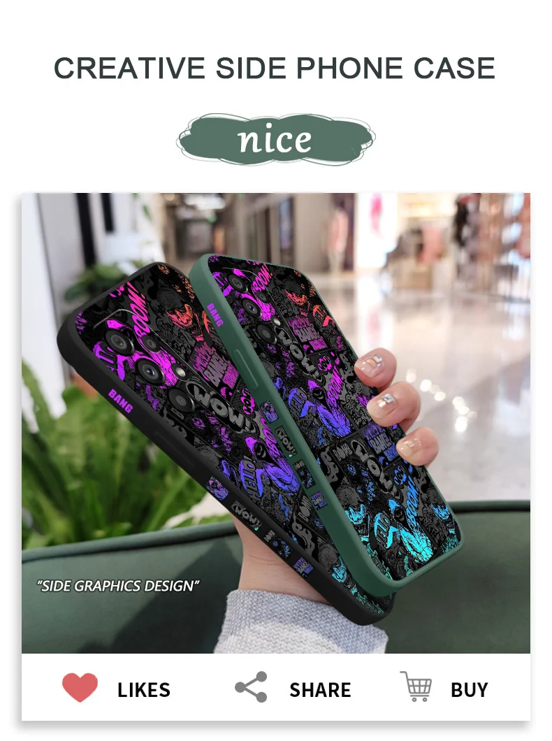 Blackface Clown Hülle für Samsung Galaxy A73 A53 A33 A23 A13 A72 A52 A52S A32 A22 A12 A71 A51 A31 A21S 4G 5G Cover – Detail 1