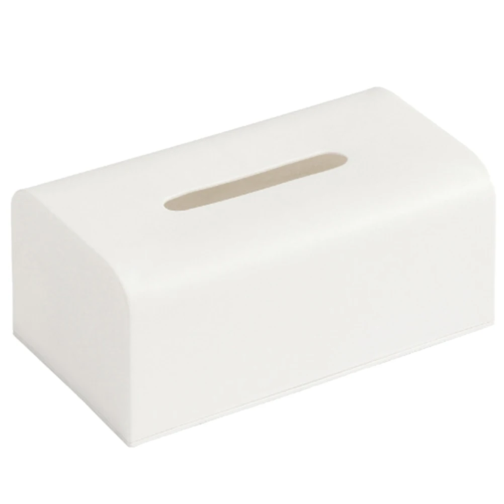 

Tissue Box Large Size White Plastic Paper Storage Container For Home Office Hotel Living Room Napkin Carton