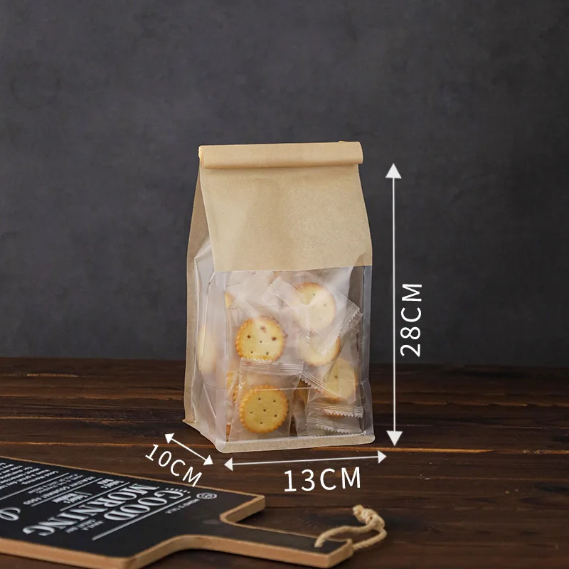4 Größen 10–50 Stück Toastbeutel, Verpackungsbeutel, selbstdichtender Brotbeutel, Draht, gerollter Rand, Backen, transparenter Keks-Kuchenbeutel, versiegelter Tee – Detail 4