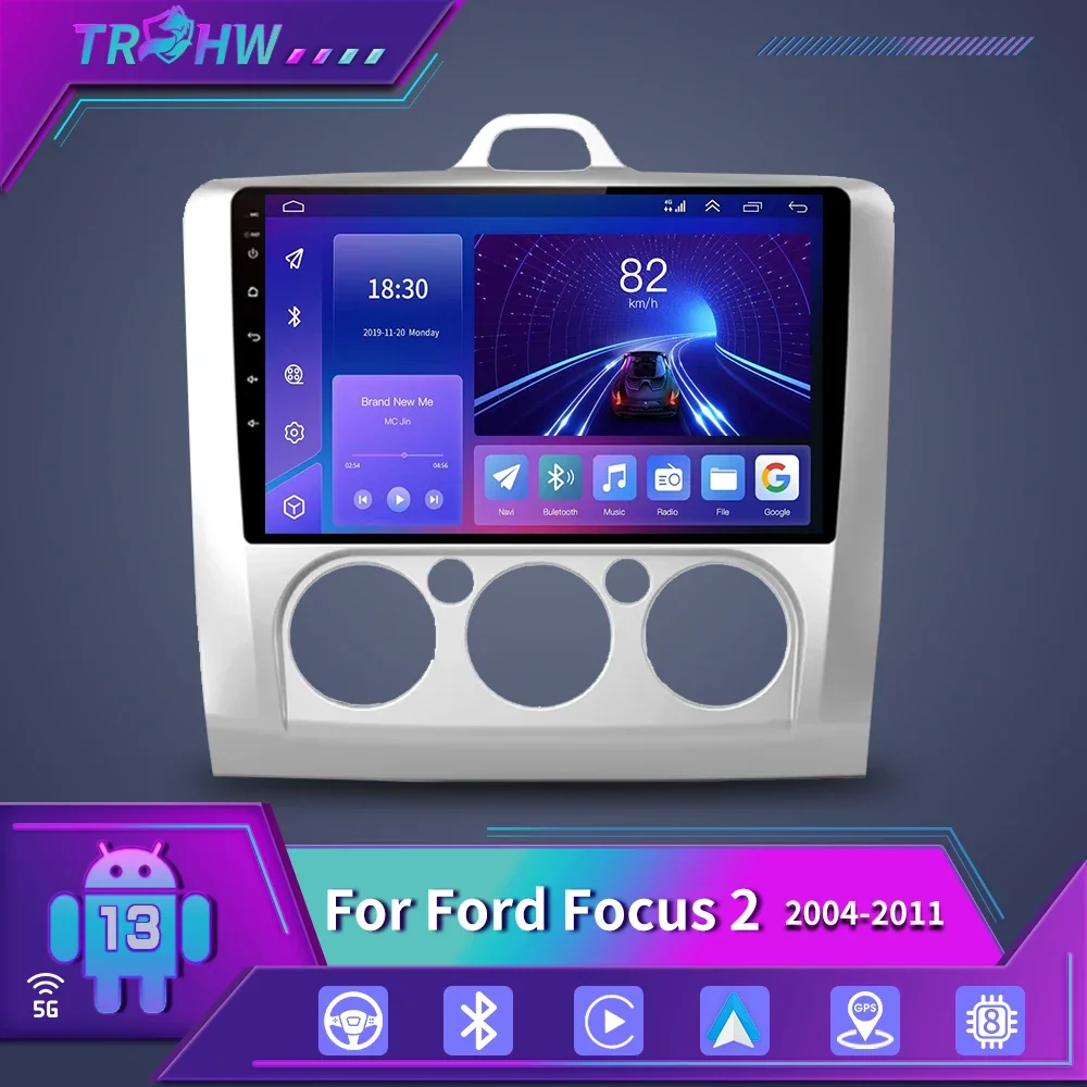 

Car Radio Auto Carplay WiFi For Ford Focus 2 3 Mk2 Mk3 2004 2005-2011 4G Multimedia GPS Navigation 2 din Autoradio BT