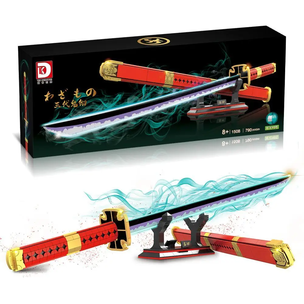 3-type creatieve zwaardvechter Roronoa Zoro zwaard Katana bouwstenen bouwstenen speelgoed cadeau voor kinderen kinderen