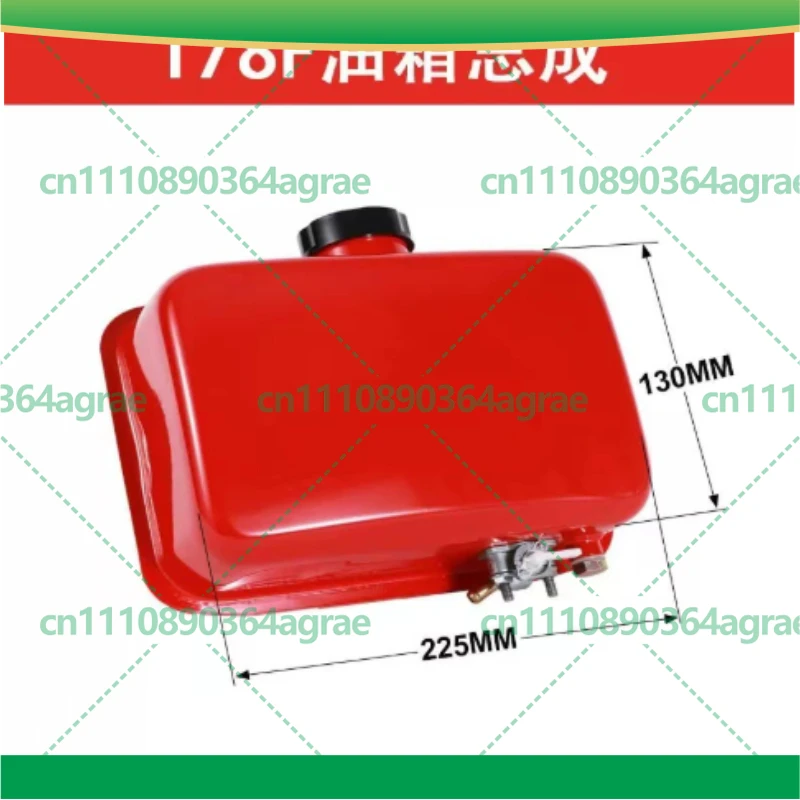 Fuel Tank Assembly With Cover Valve Cock Nozzle Filter For 178 Air Cooled Diesel Road Cutter Tiller Garden Power Tools Accessory