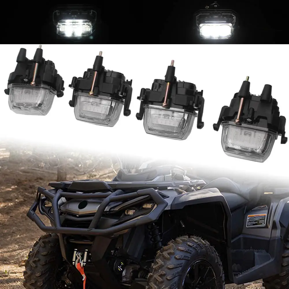 1Pair High Beam LED Headlight /Low Beam LED Headlight UTV Parts For Can-Am Outlander MAX XT-P 1000R 2023-27 #710008088 710006910 - view 2