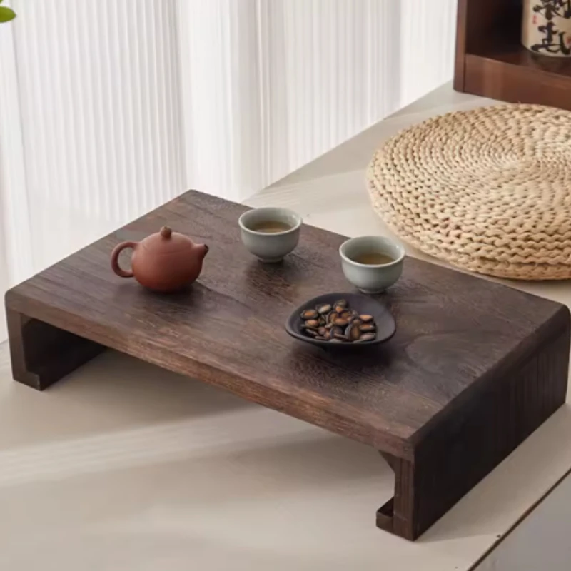 1pc Rectangle Wood Bed Table Trays with Foldable Legs,  Coffee Table & Tea Table, Painted, for