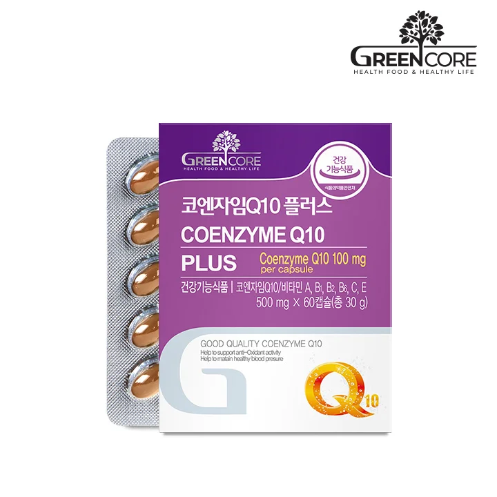 Green Core Coenzyme Q10 Plus (500mgX60 Capsule) 1 box (for 2 months)