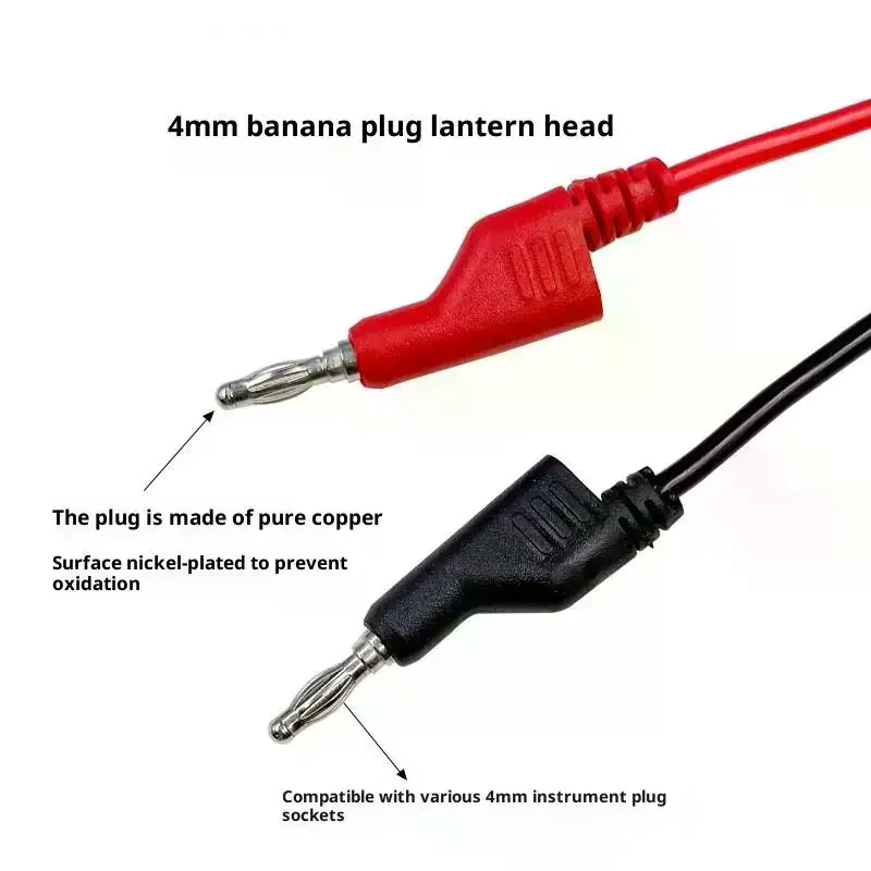 1/2Pcs Double End Test Lead Wire Line Electrical Voltage 4mm Banana Plug Alligator Clip Crocodile 15A Multimeter DIY Test Wires