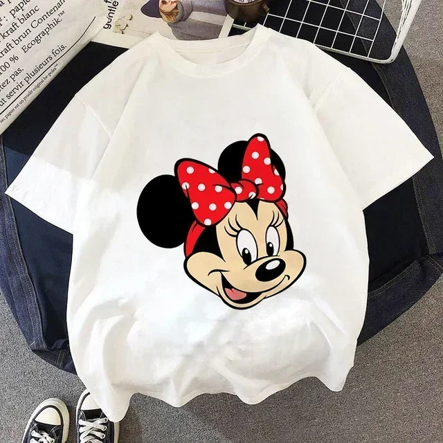 Summer Disney Mickey Minnie Mouse Kid Cotton T Shirt Children Tshirt Cute Cartoon Children Top Fashion Boy Girl Clothes Baby Tee