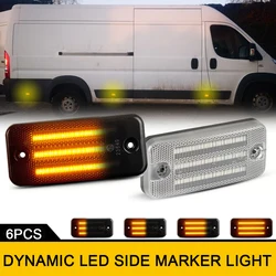 6x Sequential Blinker Side Marker LED Indicator For Fiat Ducato Peugeot Boxer Citroen Relay  Jumper Iveco Daily Turn Signal Lamp