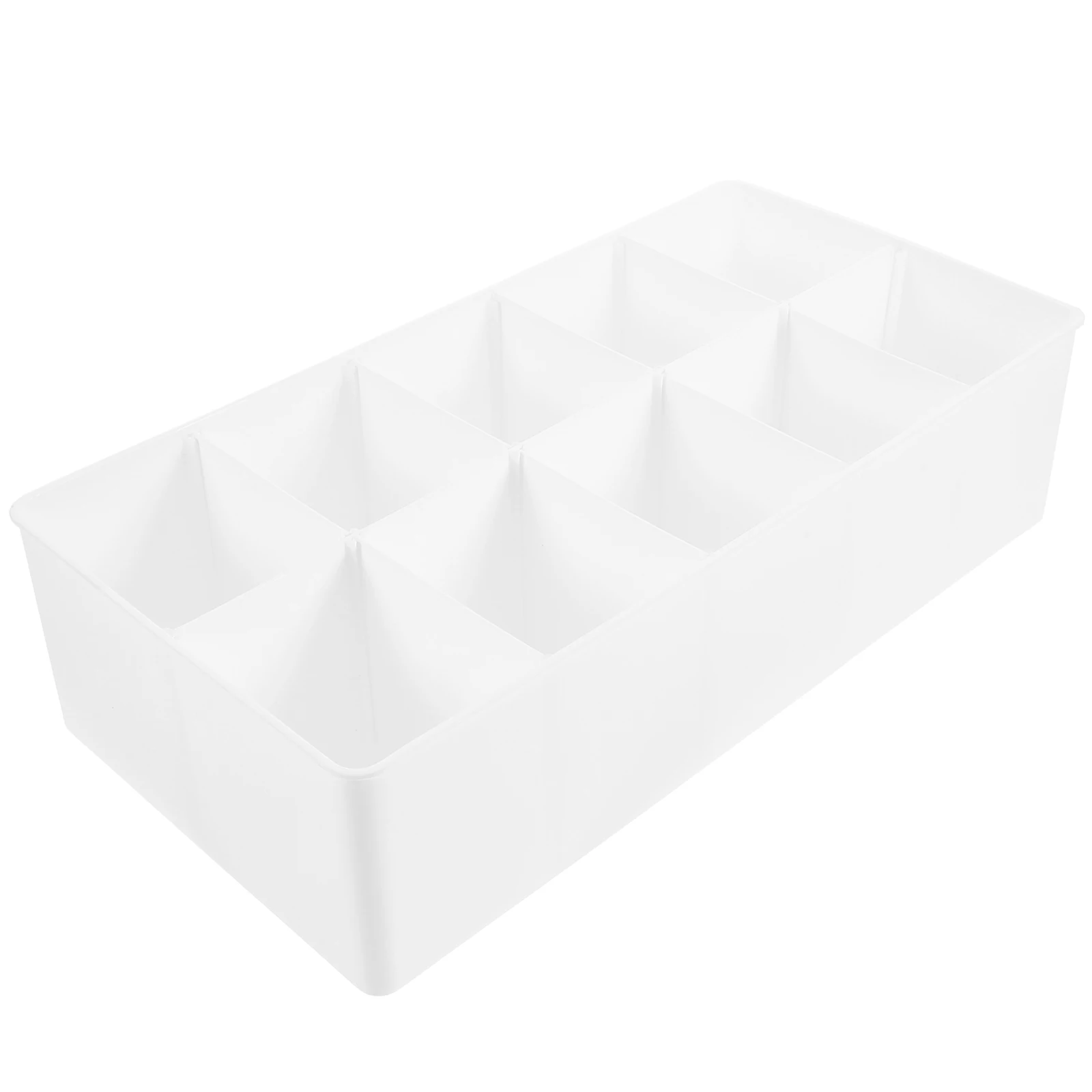 

Desktop Coin Organizer White Plastic 12 Compartments for Bills Coins Checks Cards Cash Drawer Tray Storage Box File Folder