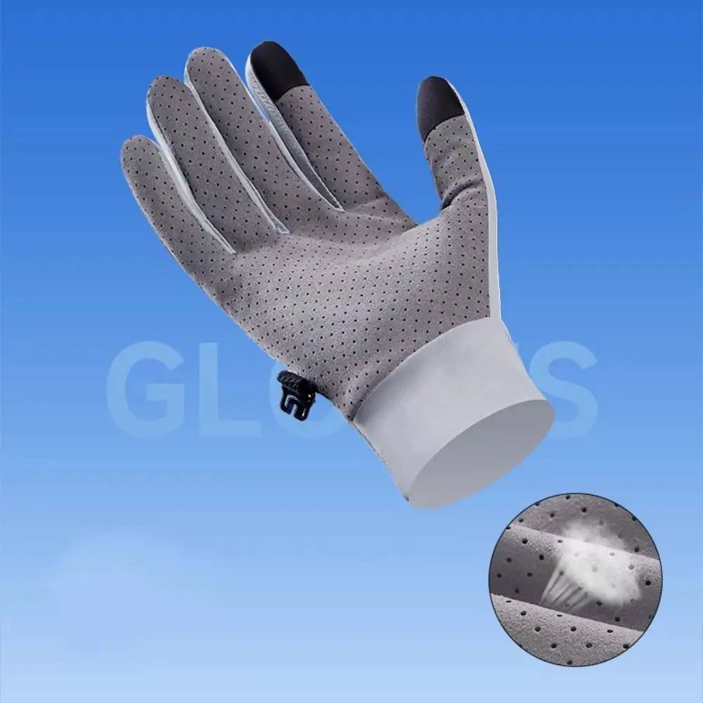 

Breathable Sun Protection Gloves Anti-Sunburn Mittens Sunscreen Ice Silk Gloves Colorful Anti-UV Summer Sunscreen Gloves Women